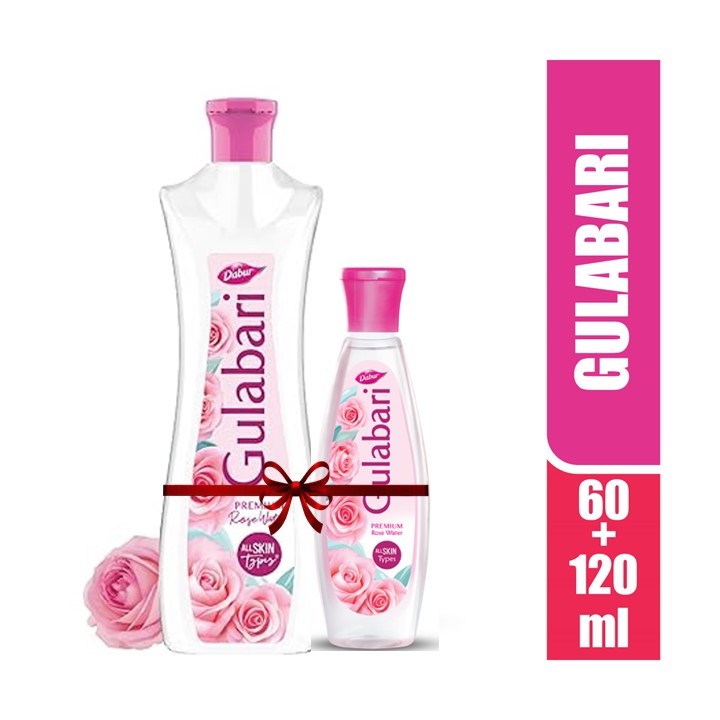 Buy 1 Dabur Gulabari Premium Rose Water 120ml Get Dabur Gulabari Premium Rose Water 60 ml Free